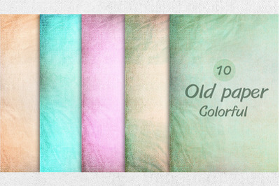 10 OLD Paper Colorful