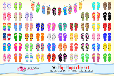 50 Flip Flops clipart