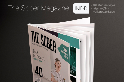 The Sober Magazine Indesign Template