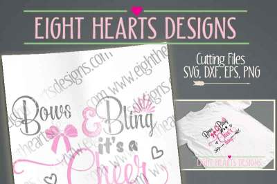 Bows & Bling it's a Cheer thing Design