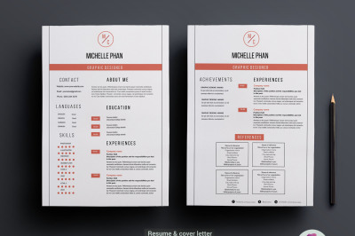 2 page resume template ( clean design )