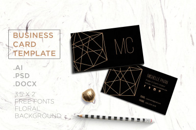 Geometric business card template