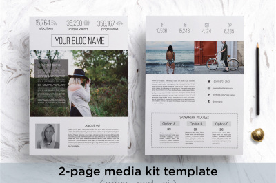2 page media kit template
