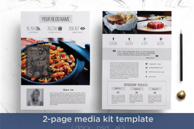 2 page media kit template