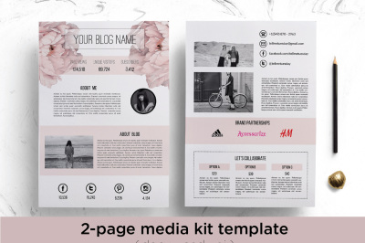 Floral media kit template
