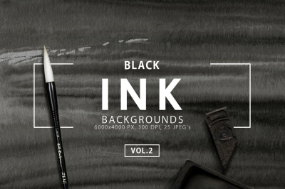 Black Ink Backgrounds Vol. 2
