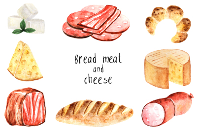 Bread, meat and cheese
