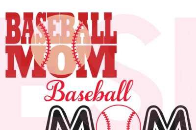 Baseball Mom Designs - SVG, DXF, EPS - Cutting Files