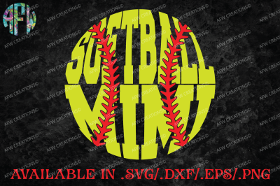 Softball Mimi - SVG, DXF, EPS Cut File