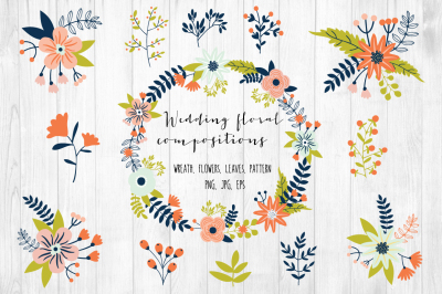 Wedding floral compositions