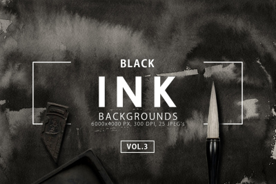Black Ink Backgrounds Vol. 3