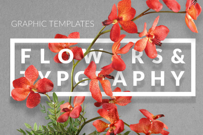 Flowers & Typography Mock-up