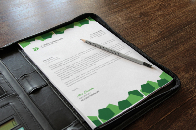 Business Letterhead Template with customize offer