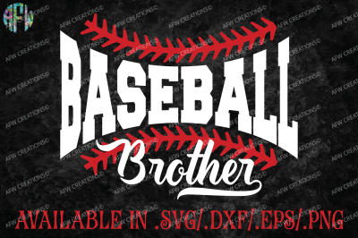 Baseball Brother - SVG, DXF, EPS Cut File