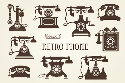 Old vintage phone PNG PSD PDF JPG
