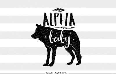 Alpha baby wolf - SVG file