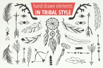 Handsketched Tribal Boho Set
