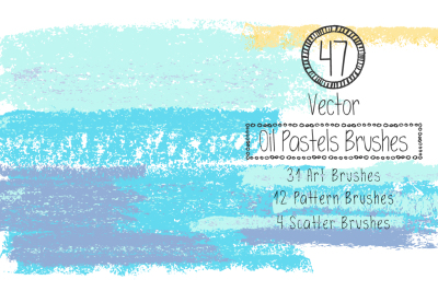 Vector Oil Pastels Brushes
