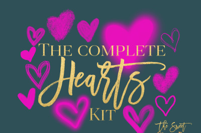  VALENTINES DAY The Complete Hearts Design Kit ( Over 100+ Hearts)