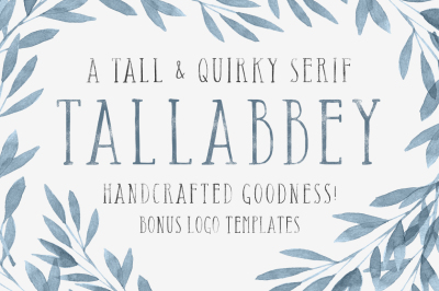 Tall Abbey Serif + 5 Logo Templates