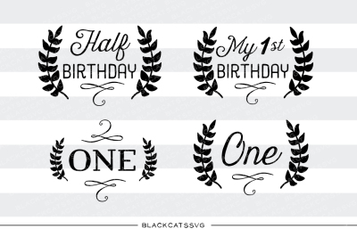 Half birthday one milestones SVG