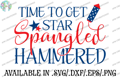 Star Spangled Hammered - SVG, DXF, EPS Cut File