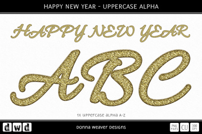 HAPPY NEW YEAR - Uppercase Alphabet