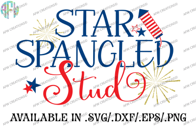 Star Spangled Stud - SVG, DXF, EPS Cut File