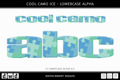 COOL CAMO ICE - Lowercase Alpha