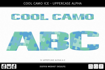COOL CAMO ICE - Uppercase Alpha