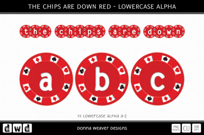 THE CHIPS ARE DOWN RED - Lowercase Alpha
