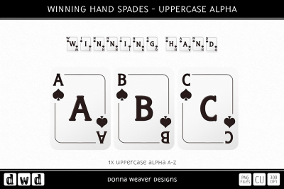 WINNING HAND SPADES - Uppercase Alpha