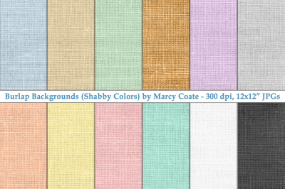 Burlap Backgrounds - Shabby Colors