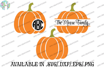 Pumpkins - SVG, DXF, EPS Cut Files