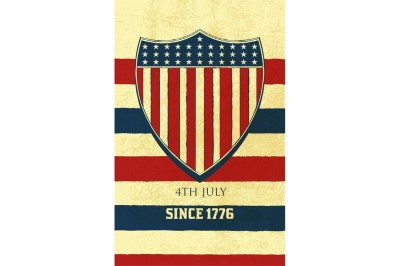 Vector. American background of Independence Day.