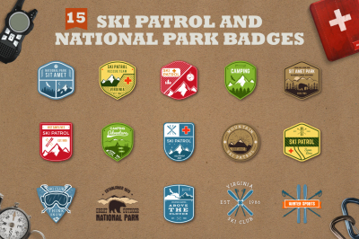 Mountain Ski Patrol & Camping Badges