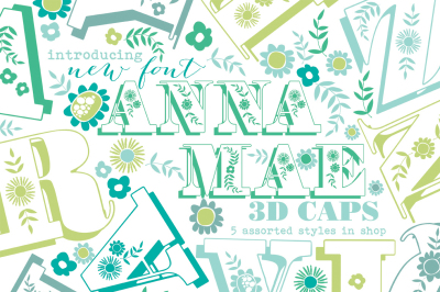 Anna Mea Shadowed Uppercase Font