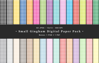 Small Gingham Digital Paper Pack