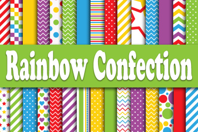Rainbow Confection Digital Paper
