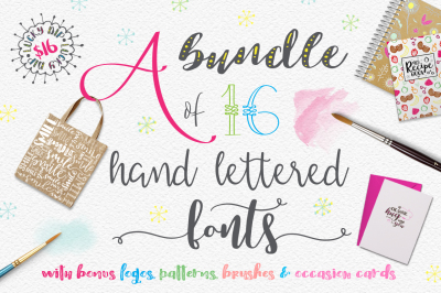 Handlettered Font Bundle - 50% OFF