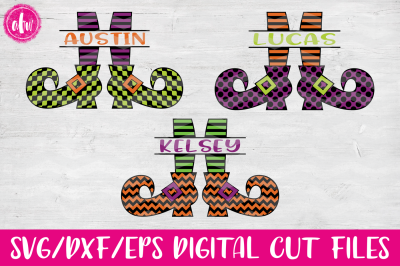 Split Witch Legs Bundle - SVG, DXF, EPS Cut Files
