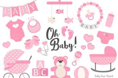 Pink Vector Baby Items