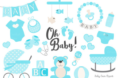 Tropical Blue Vector Baby Items