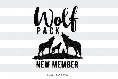 Wolf pack new member - three wolves - SVG