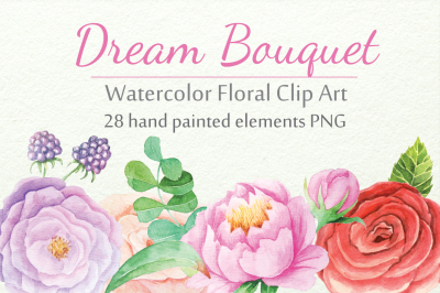 Watercolor Floral DIY Set
