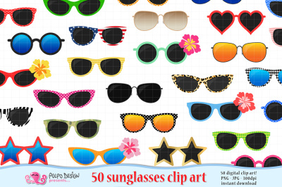 50 Sunglasses clipart