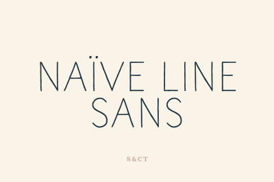Naive Line Sans Font Pack