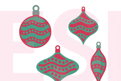 Christmas Ornament Designs - SVG, DXF & EPS cutting files