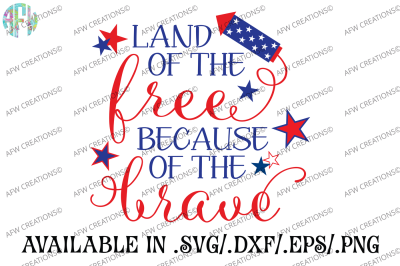 Land of the Free - SVG, DXF, EPS Cut File