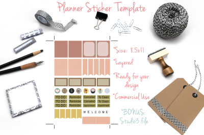 Planner Stickers Template 1